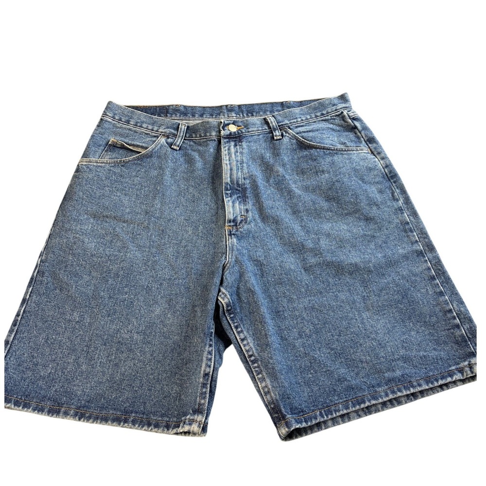 Wrangler‎ Hero Originals Men's Blue Denim Shorts 38x9 Relaxed Fit  Medium Wash